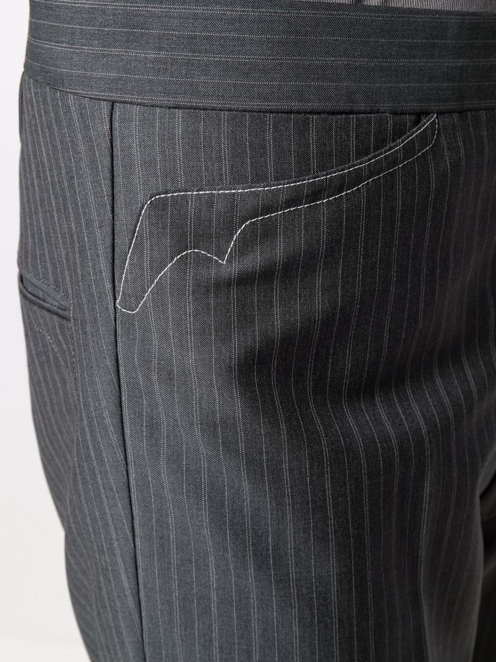 pinstripe tailored trousers - 5