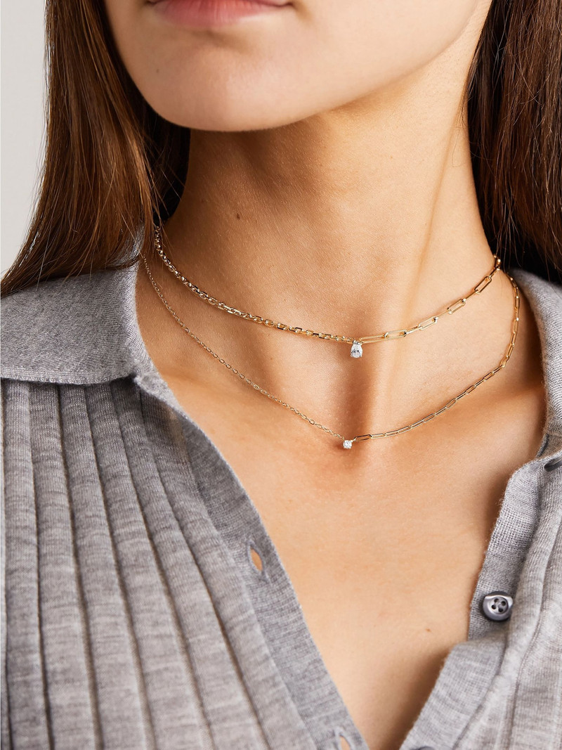 Yvonne Léon 18-karat gold diamond necklace Gold outlook
