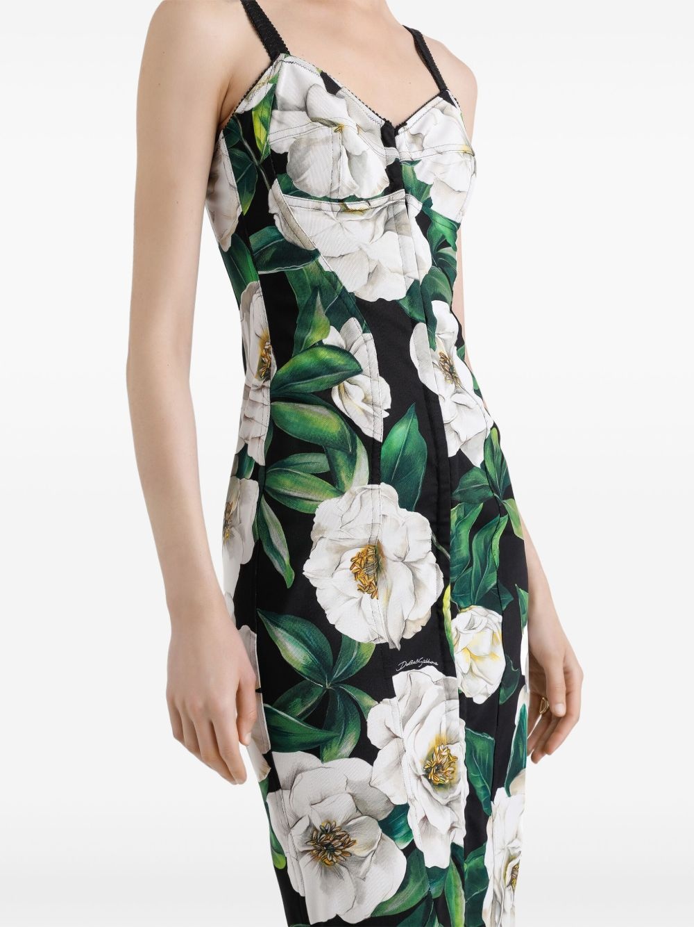 floral-print mini dress - 4