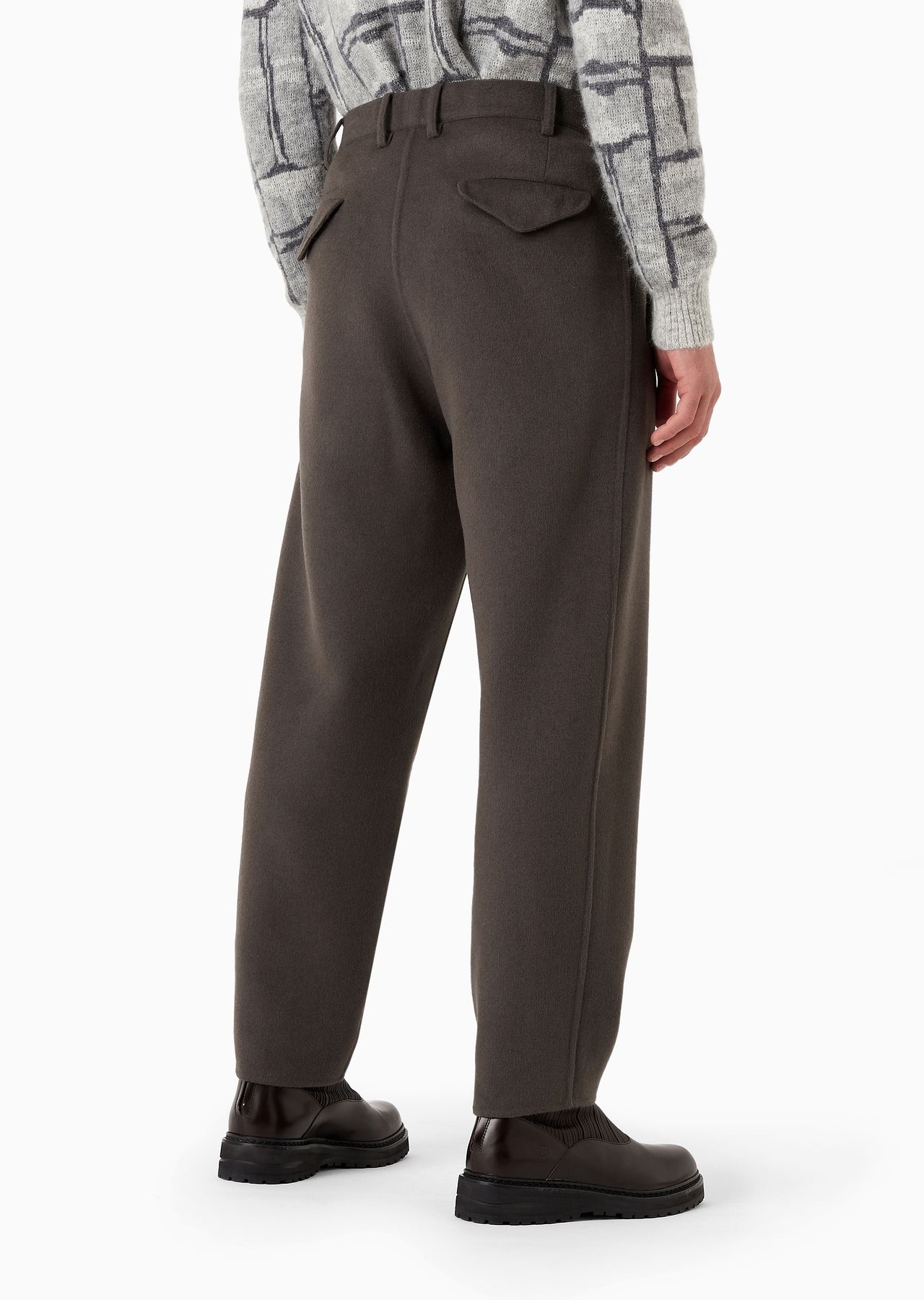 One-pleat trousers in double cashmere cloth - 3