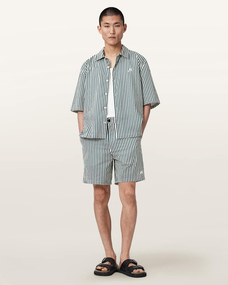 ALLSAINTS CHOPIN STRAIGHT FIT STRIPED SHORTS outlook