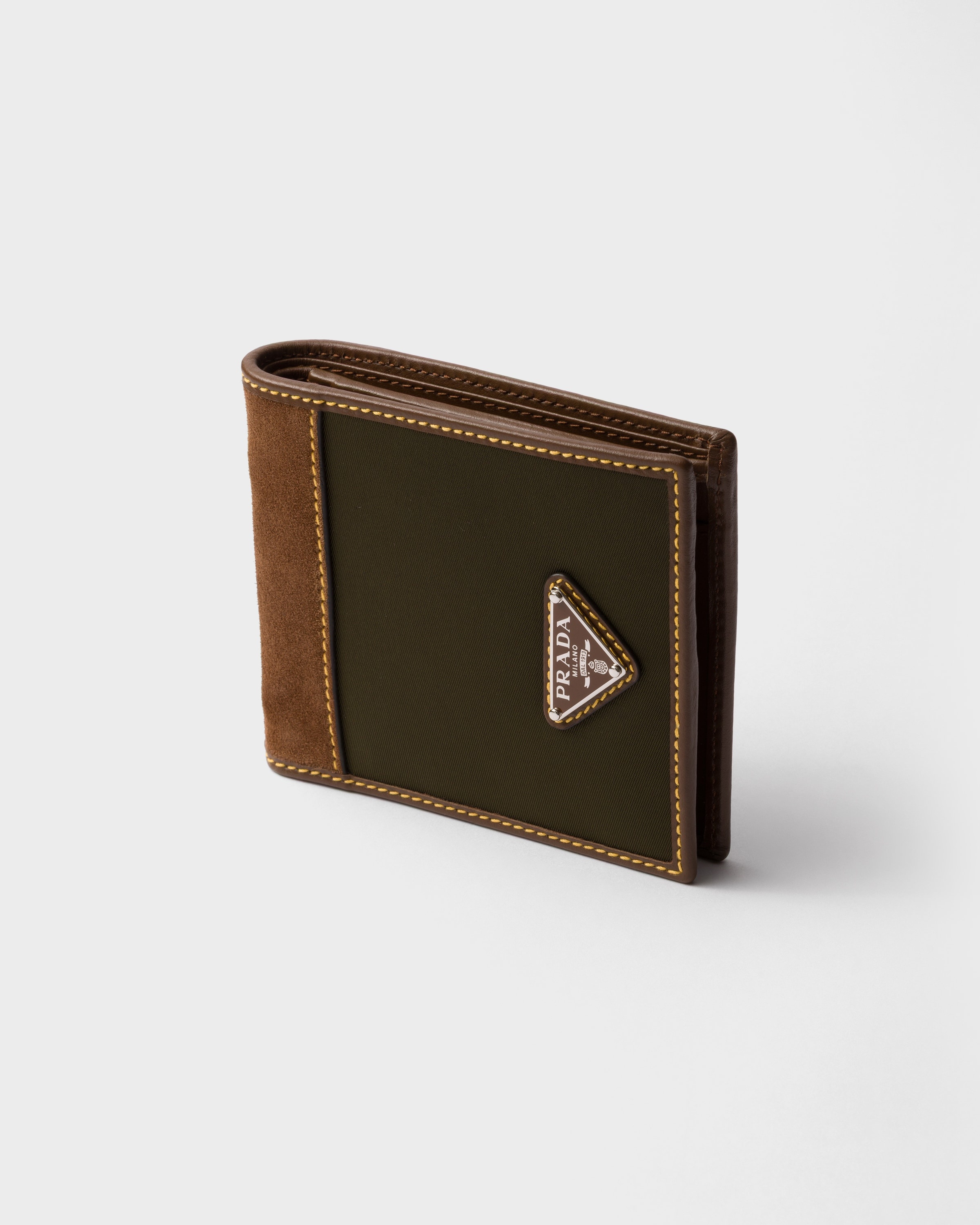 Re-Nylon and leather wallet - 4