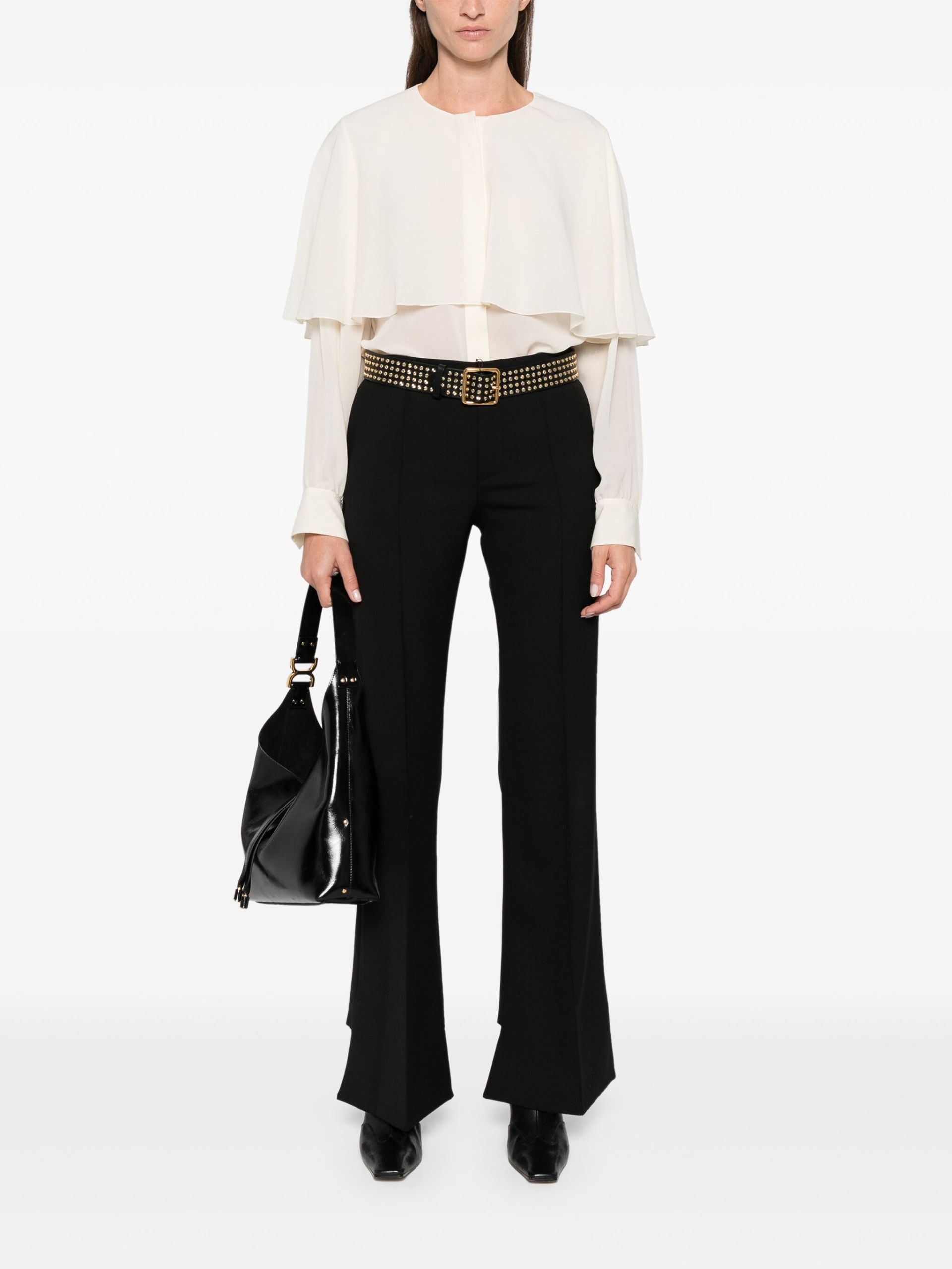 High-Waist Flared Trousers - 2