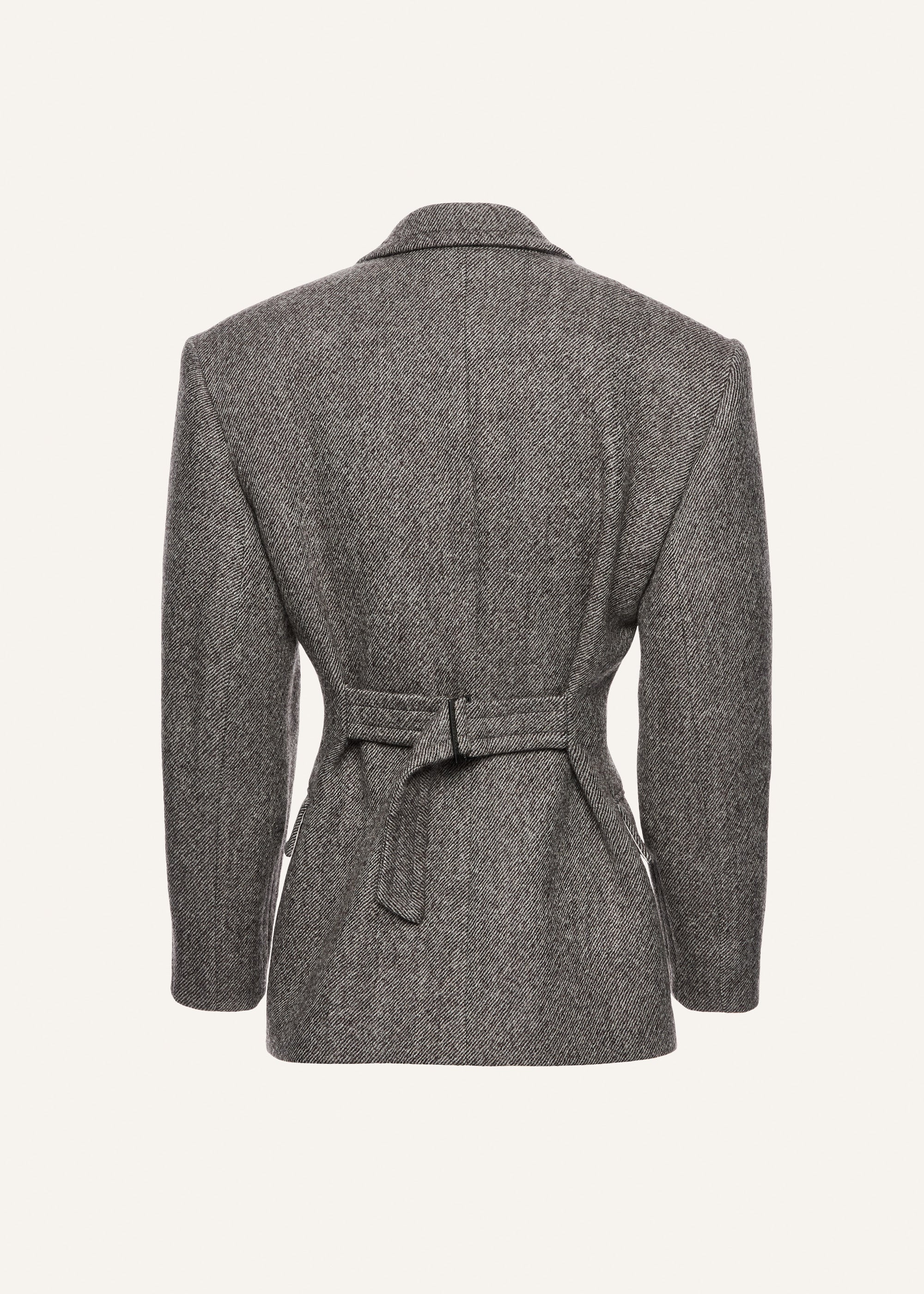 Hourglass herringbone blazer in grey - 2