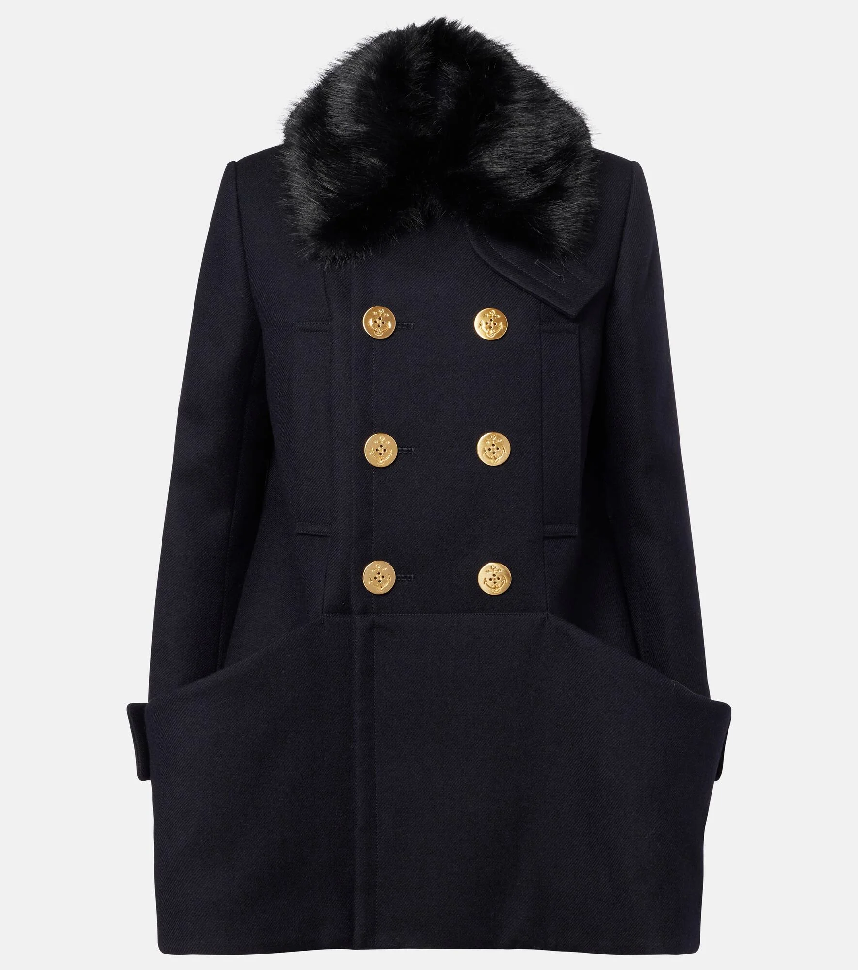 Wool melton coat - 1