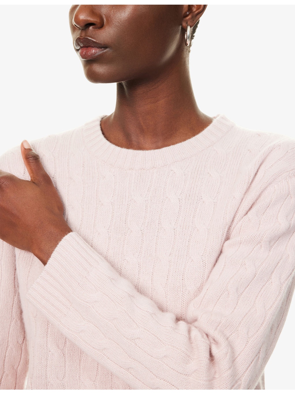 Zoe Cable-Knit Lambs Wool-Blend Jumper - 5