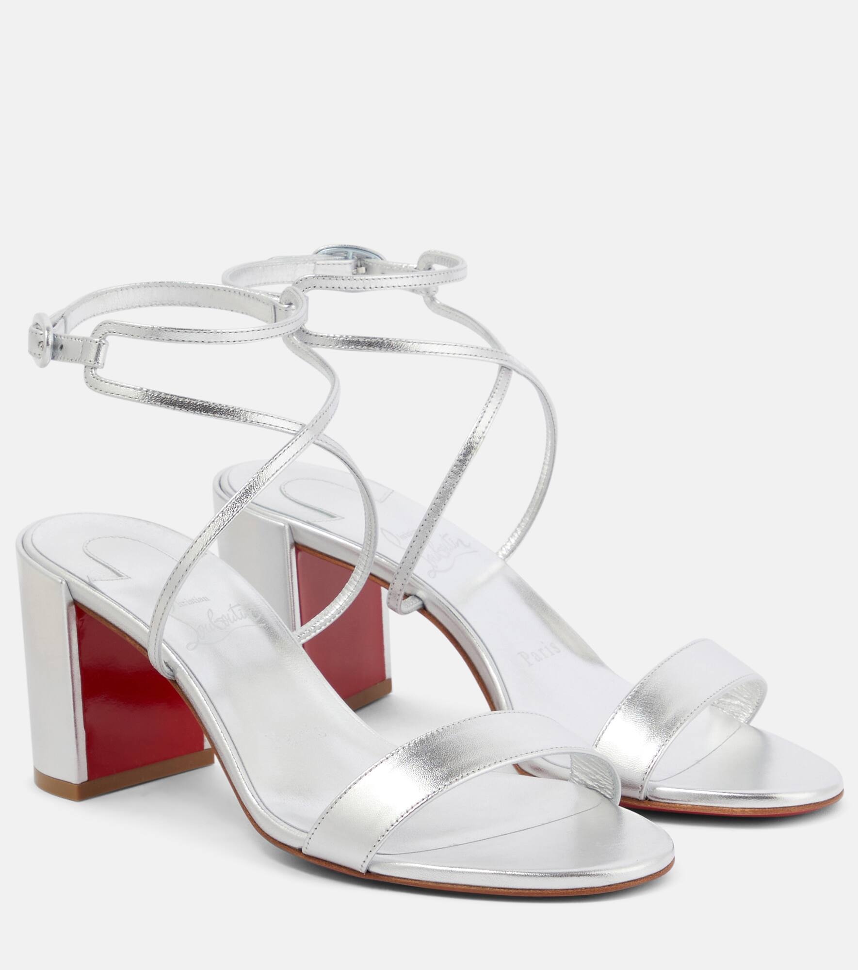 Choca Girl 70 metallic leather sandals - 1