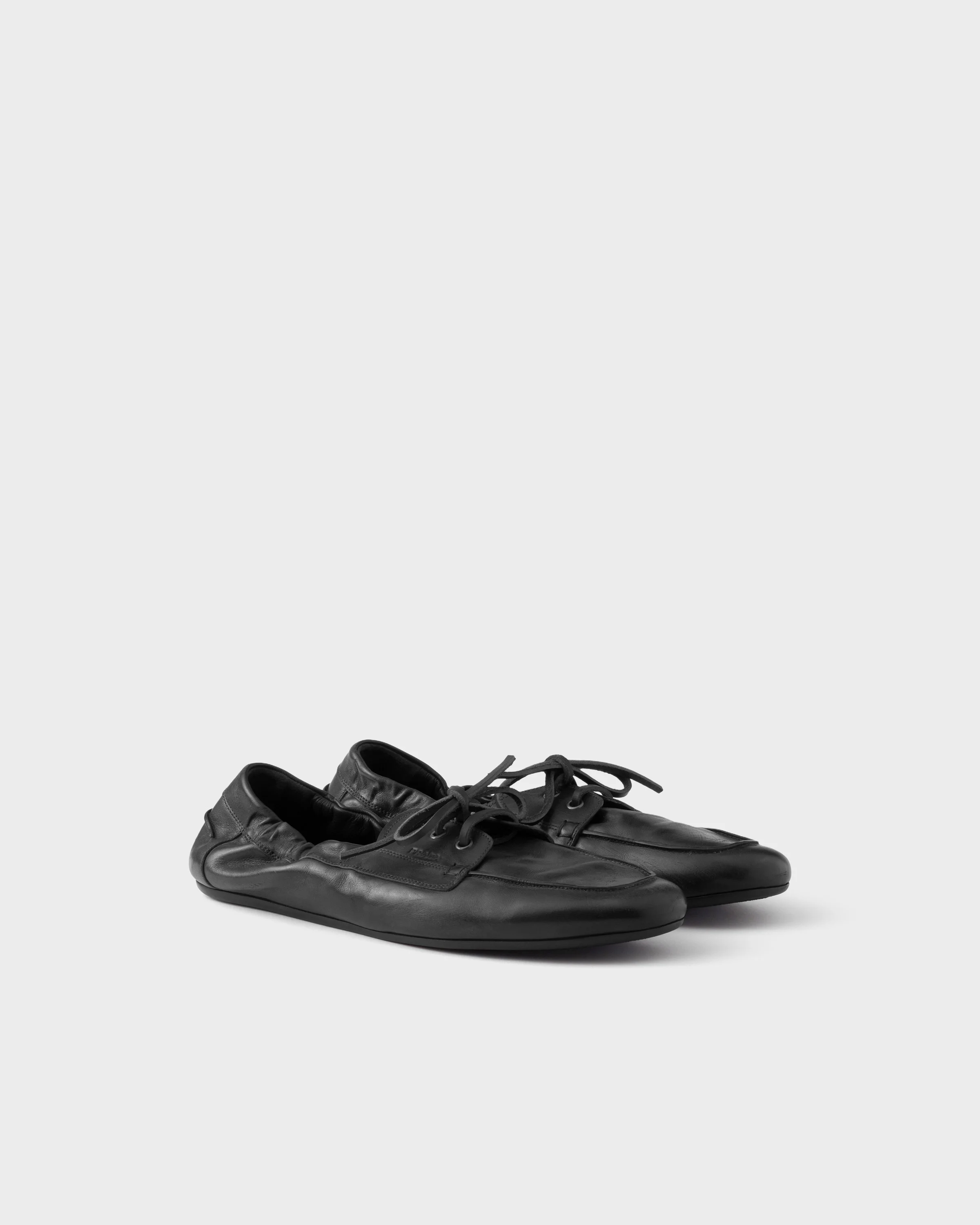 Shuffle antiqued leather laced shoes - 1