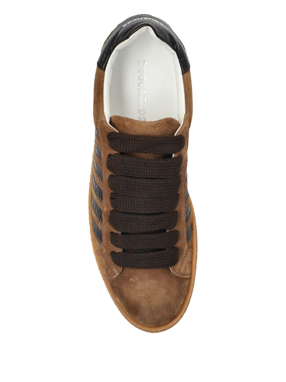 Rapper's Delight suede-leather striped sneakers - 3
