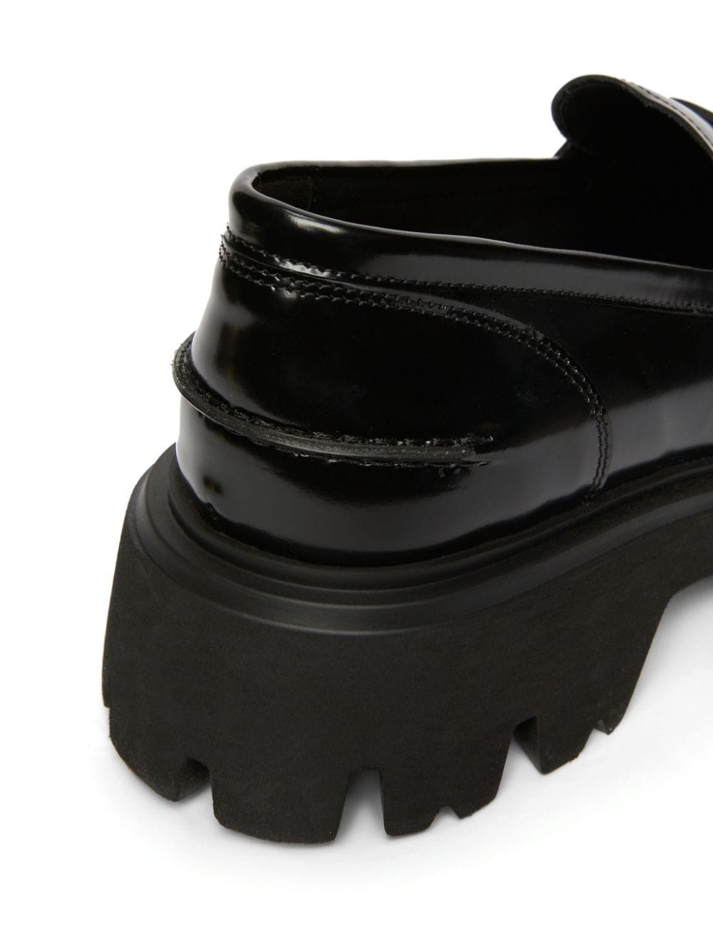 chunky eather penny loafers - 4