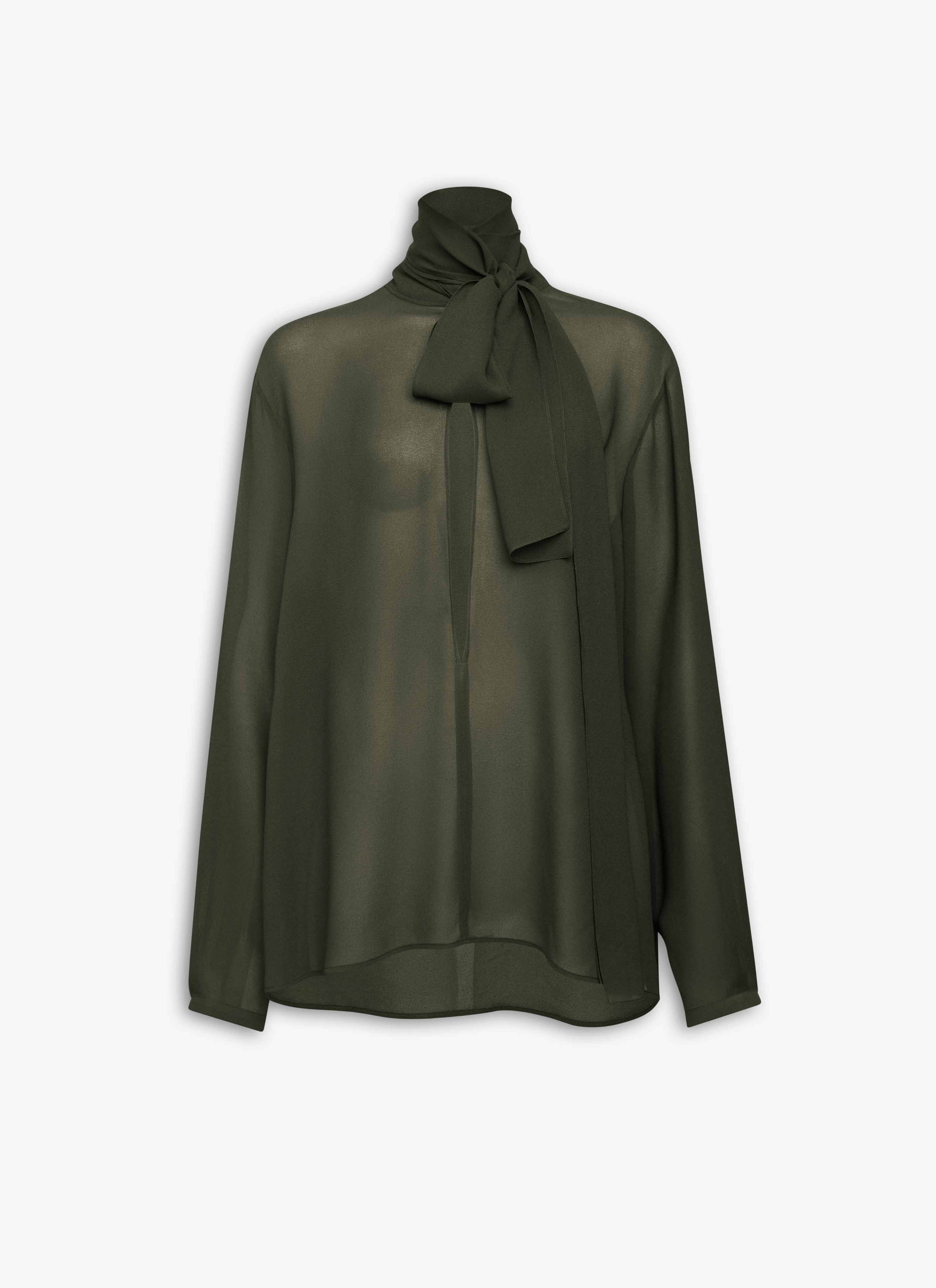 GEORGETTE SCARF BLOUSE - 1