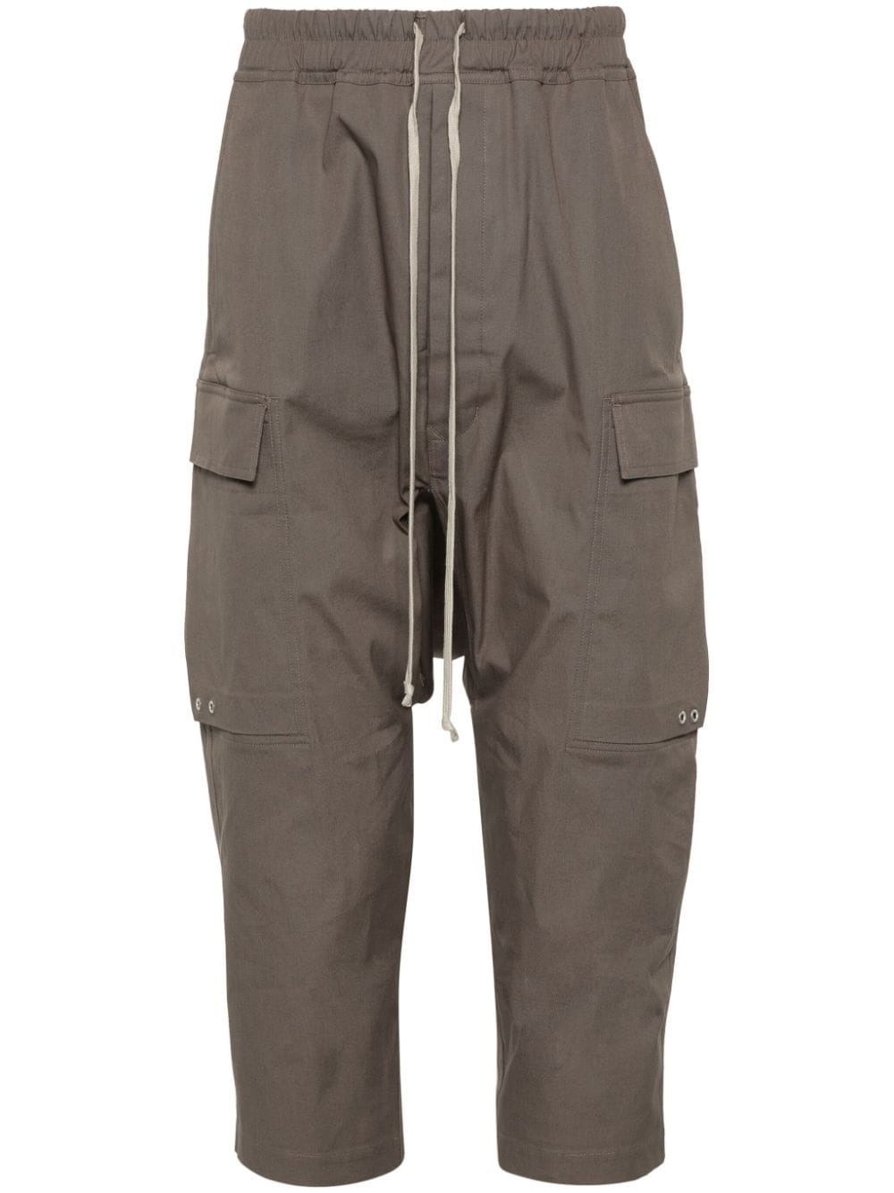 drop-crotch tapered trousers - 1