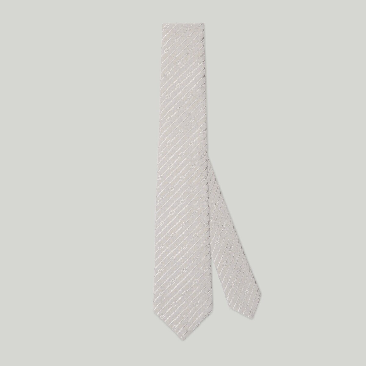 Interlocking G silk crêpe tie - 1