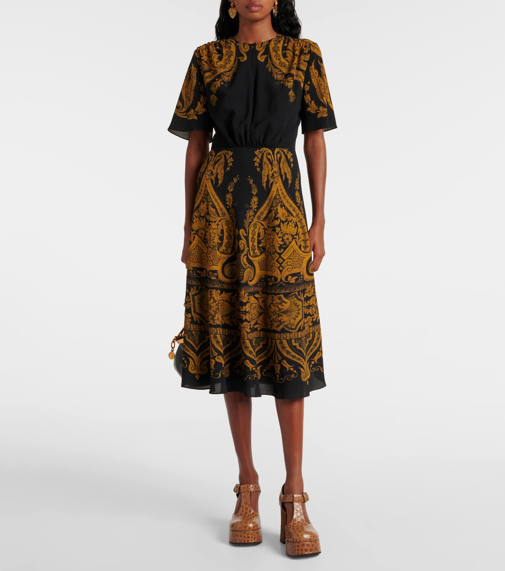 Paisley midi dress - 2
