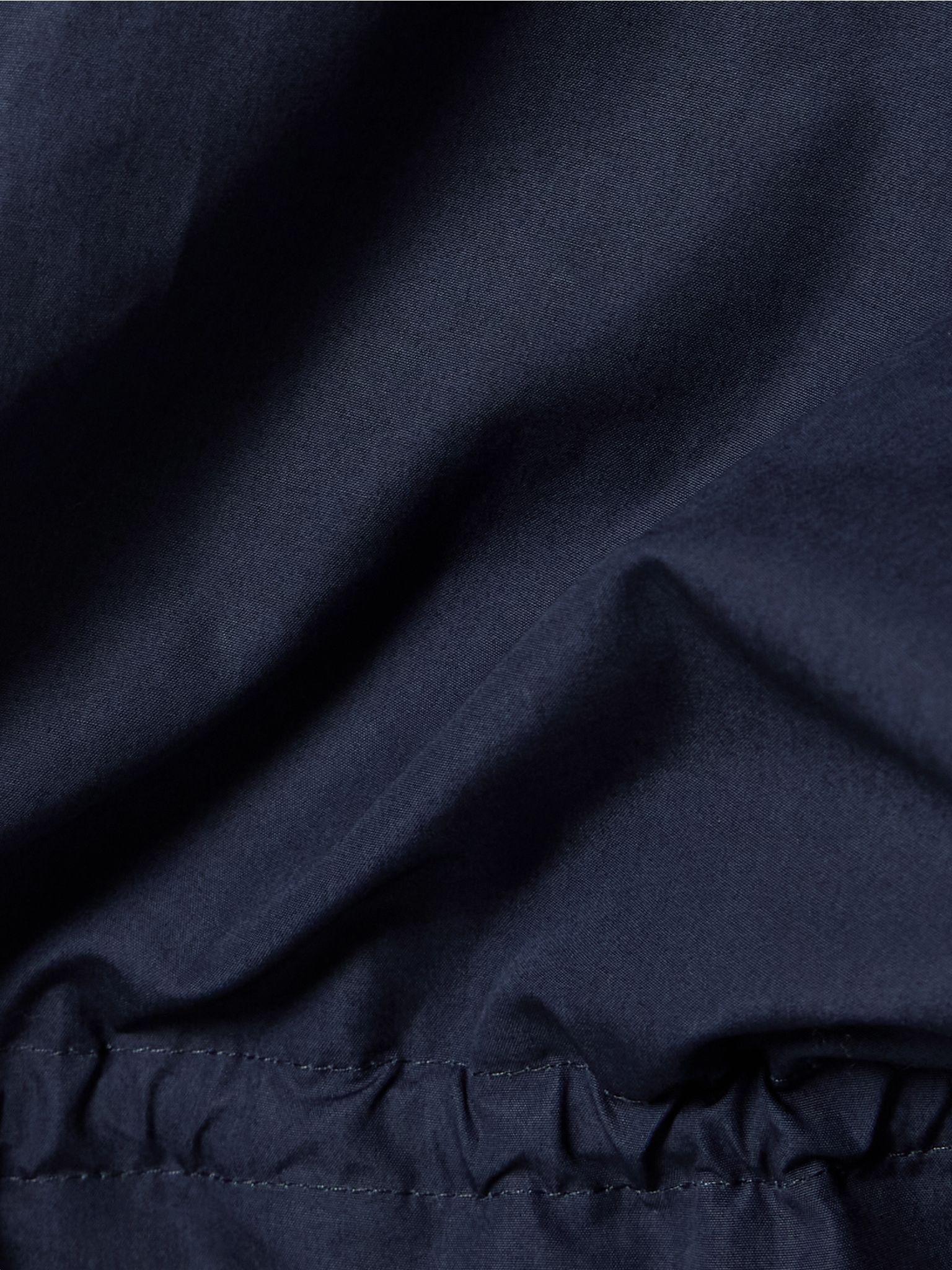 Asymmetric gathered cotton-poplin mini shirt dress Blue - 4