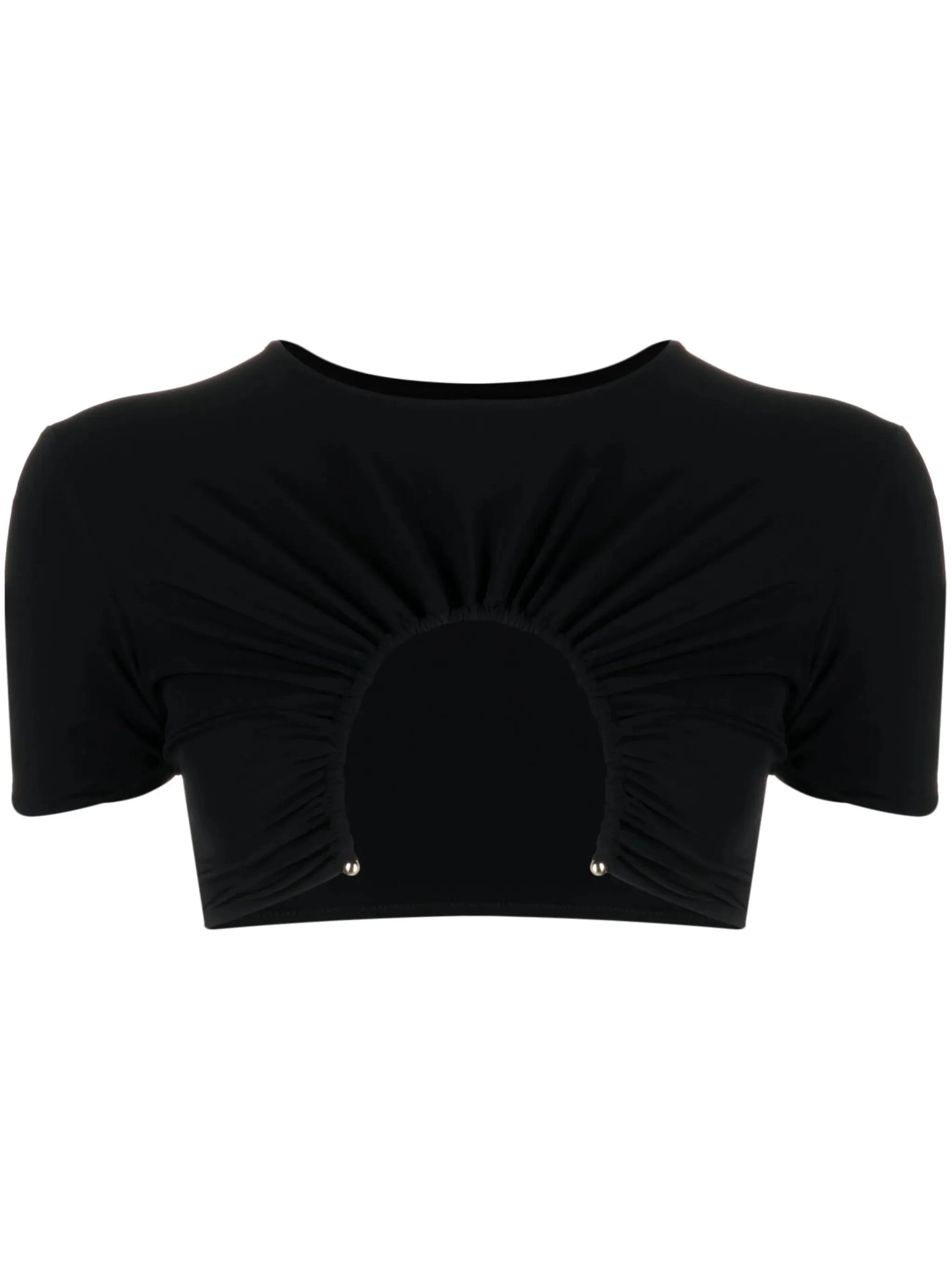 cut-out cropped T-shirt - 1