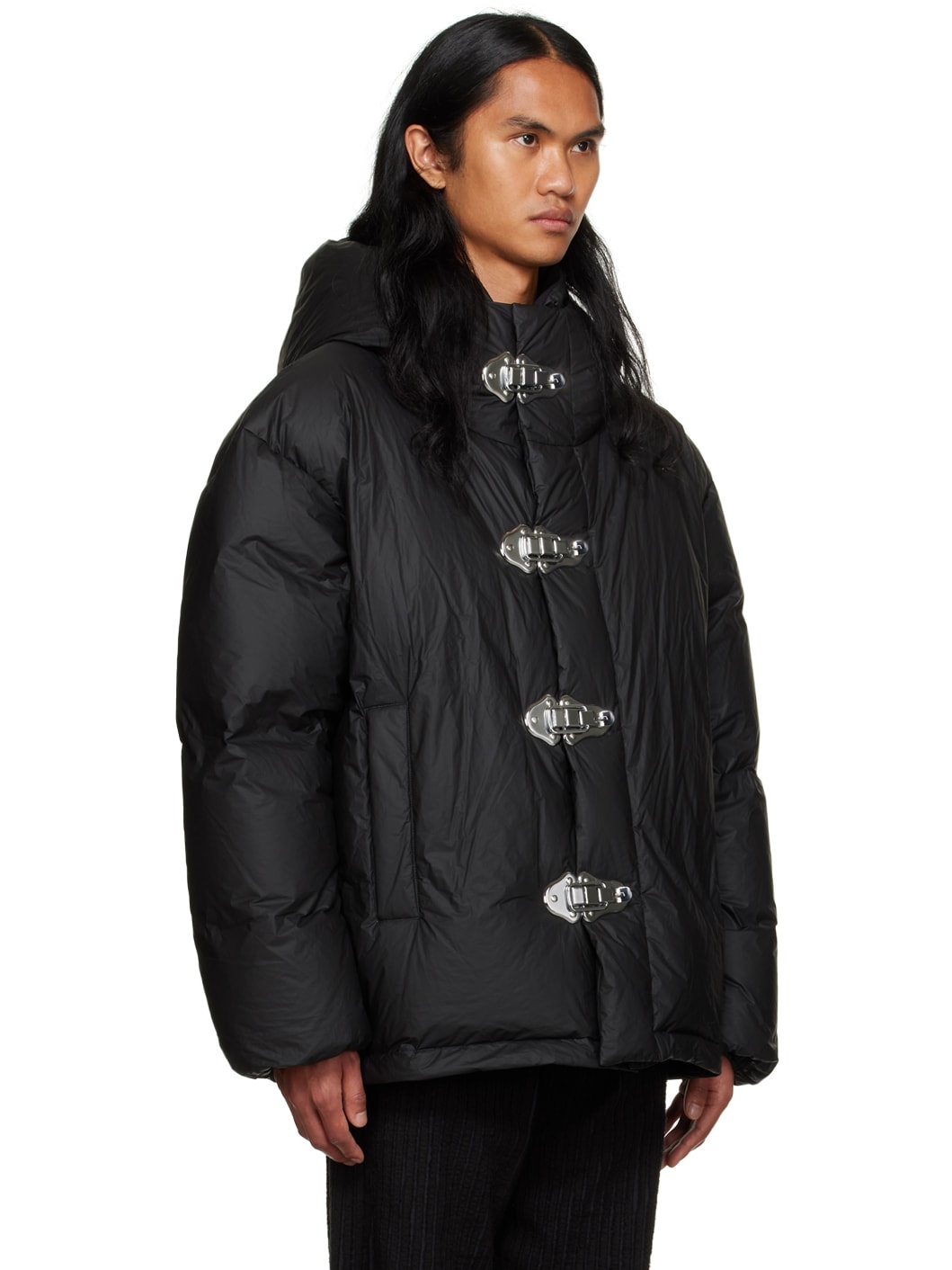 Craig Green Black Latch Down Jacket | REVERSIBLE