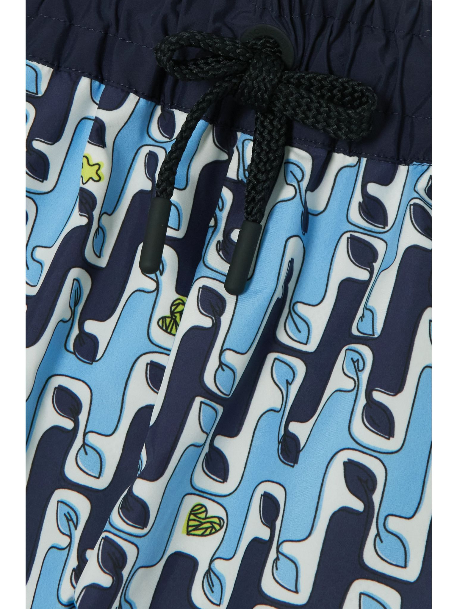 Printed shell shorts Blue - 5