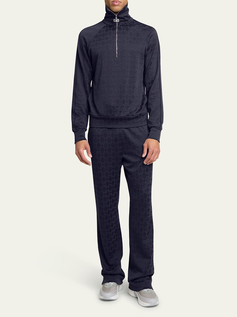 Givenchy Men's 2G Half-Zip Jersey Track Shirt outlook