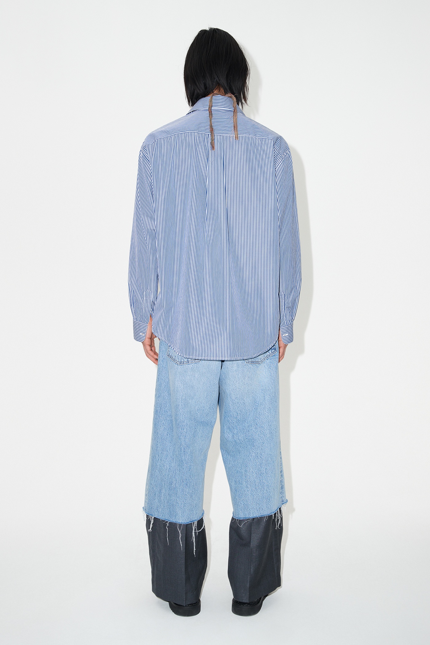 Coco 70s Shirt Blue Mid Mgmt Stripe - 4