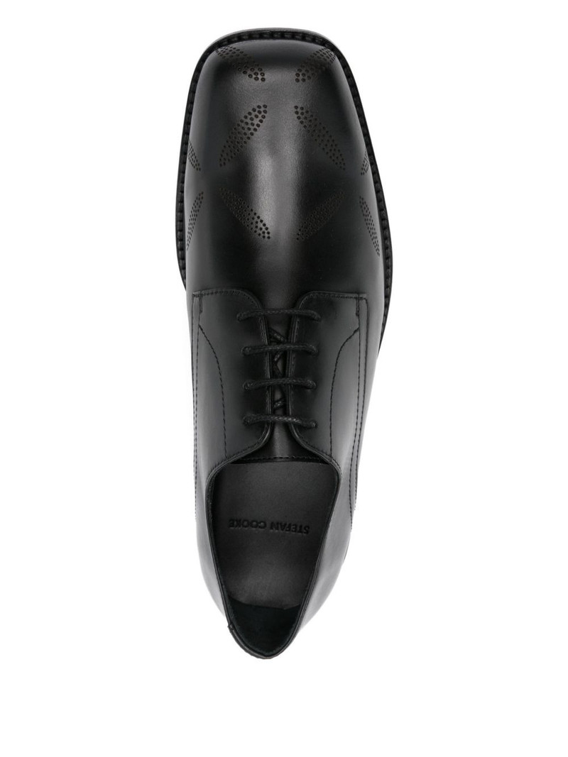 slashed square toe derby shoes 4