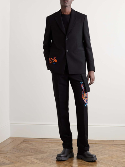 Off-White Graf Coupe' Slim-Fit Wool-Blend Suit Trousers outlook