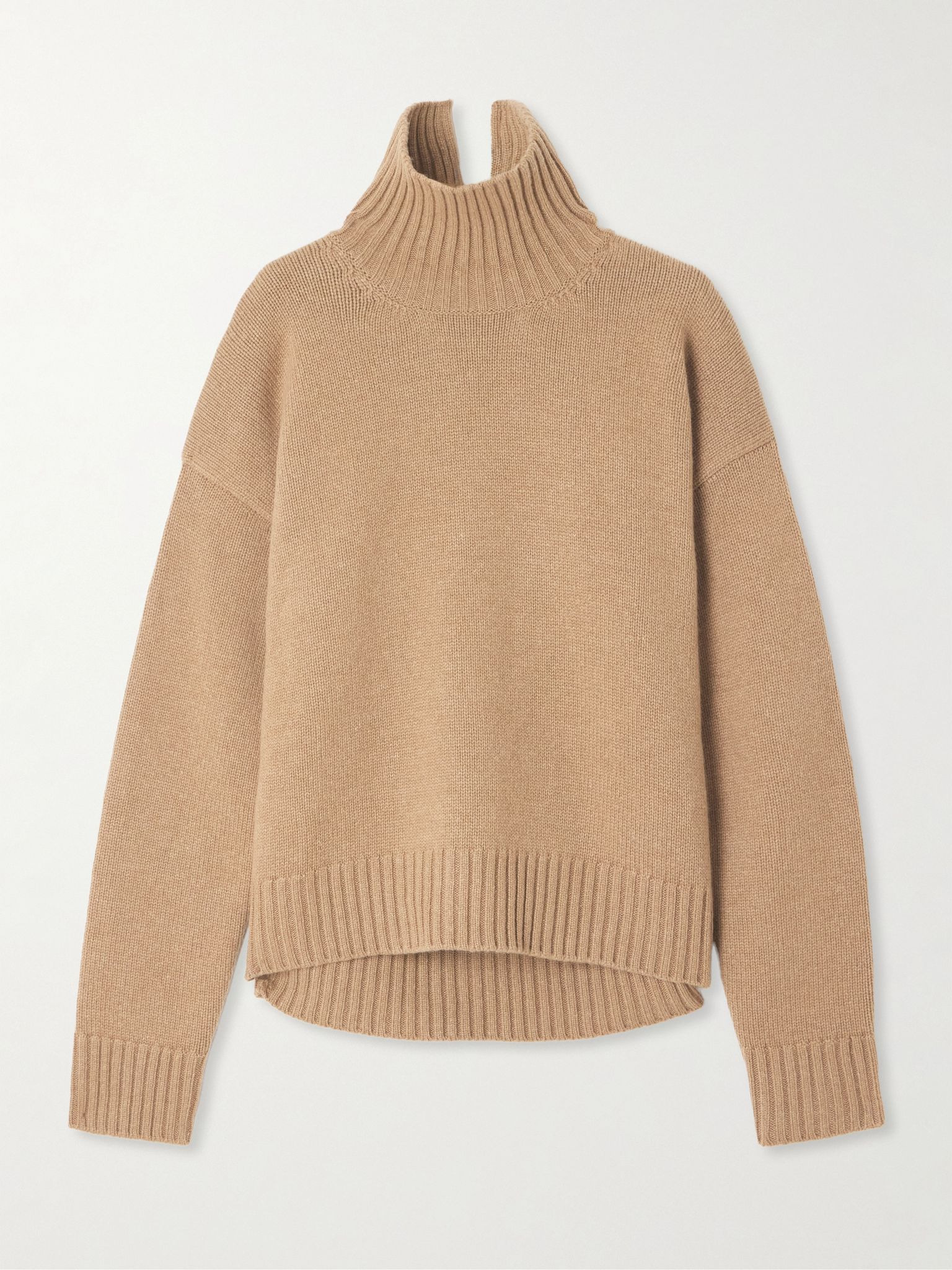 Cashmere-blend turtleneck sweater Camel - 1