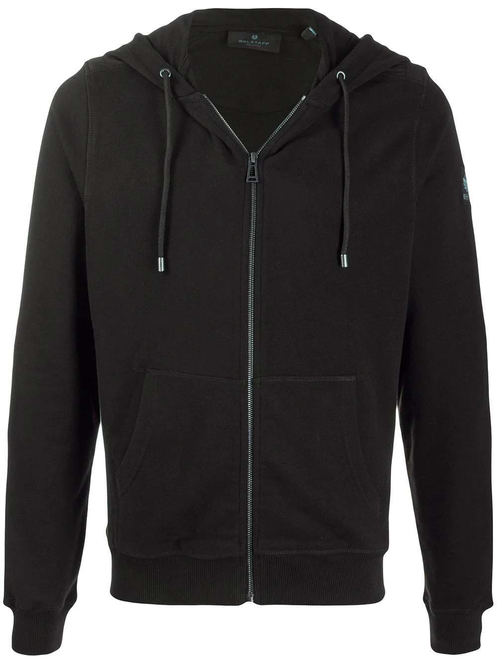 elbow-patch zipped hoodie - 1