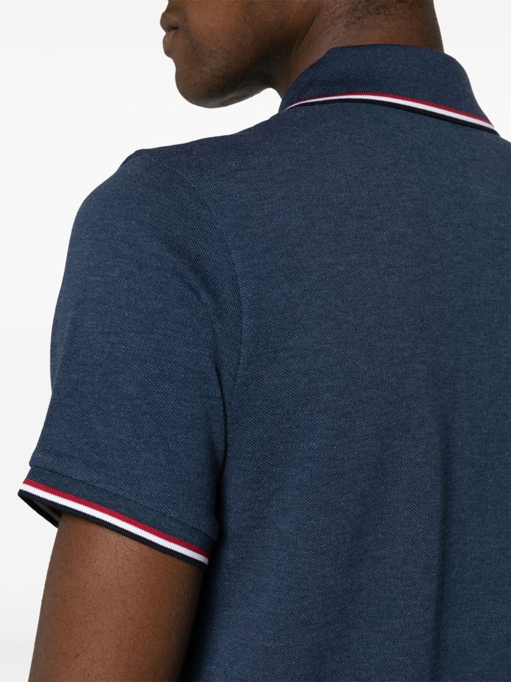 logo-patch cotton polo shirt - 5