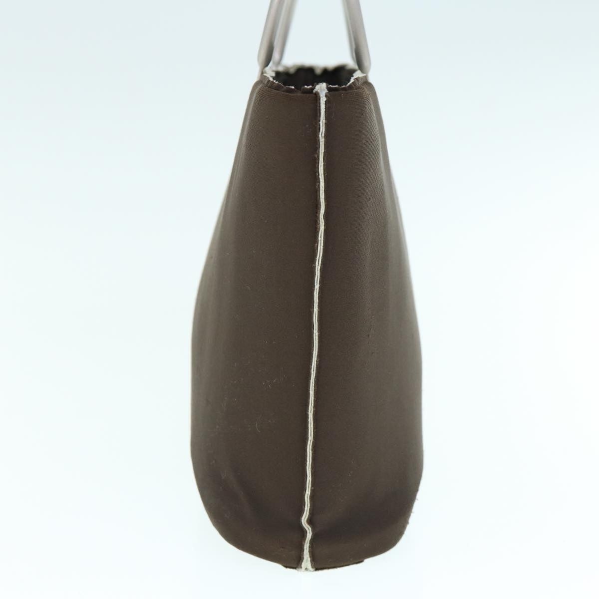 CHANEL Hand Bag Nylon Brown CC - 4
