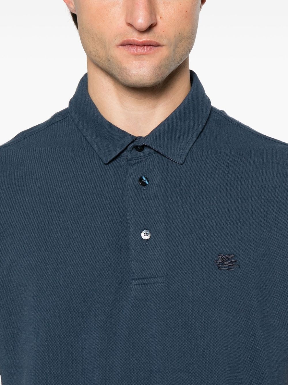 Pegaso-embroidered polo shirt - 4