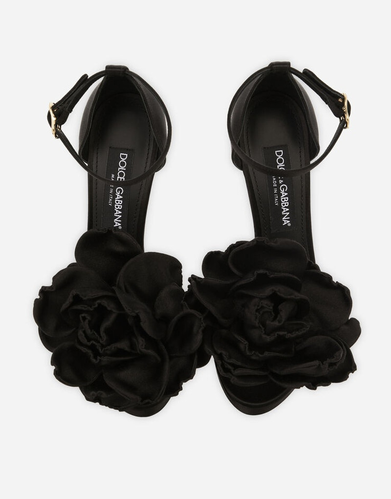 Satin platform sandals 4