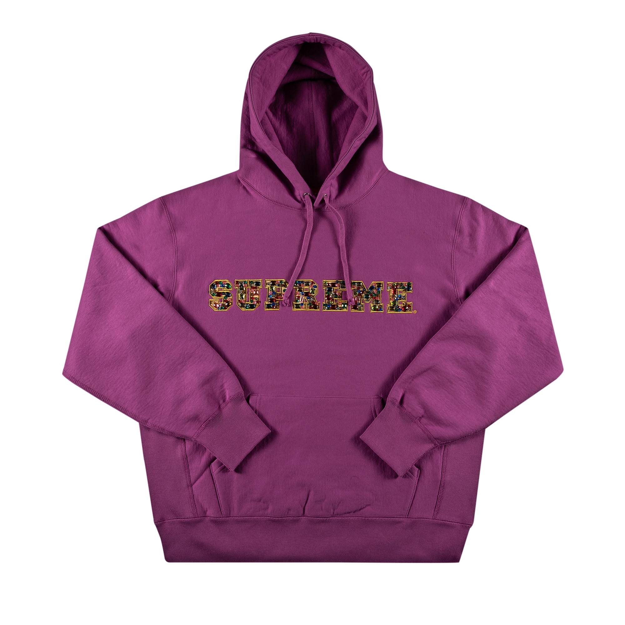 Supreme Jewels Hooded Sweatshirt 'Bright Purple' - 1