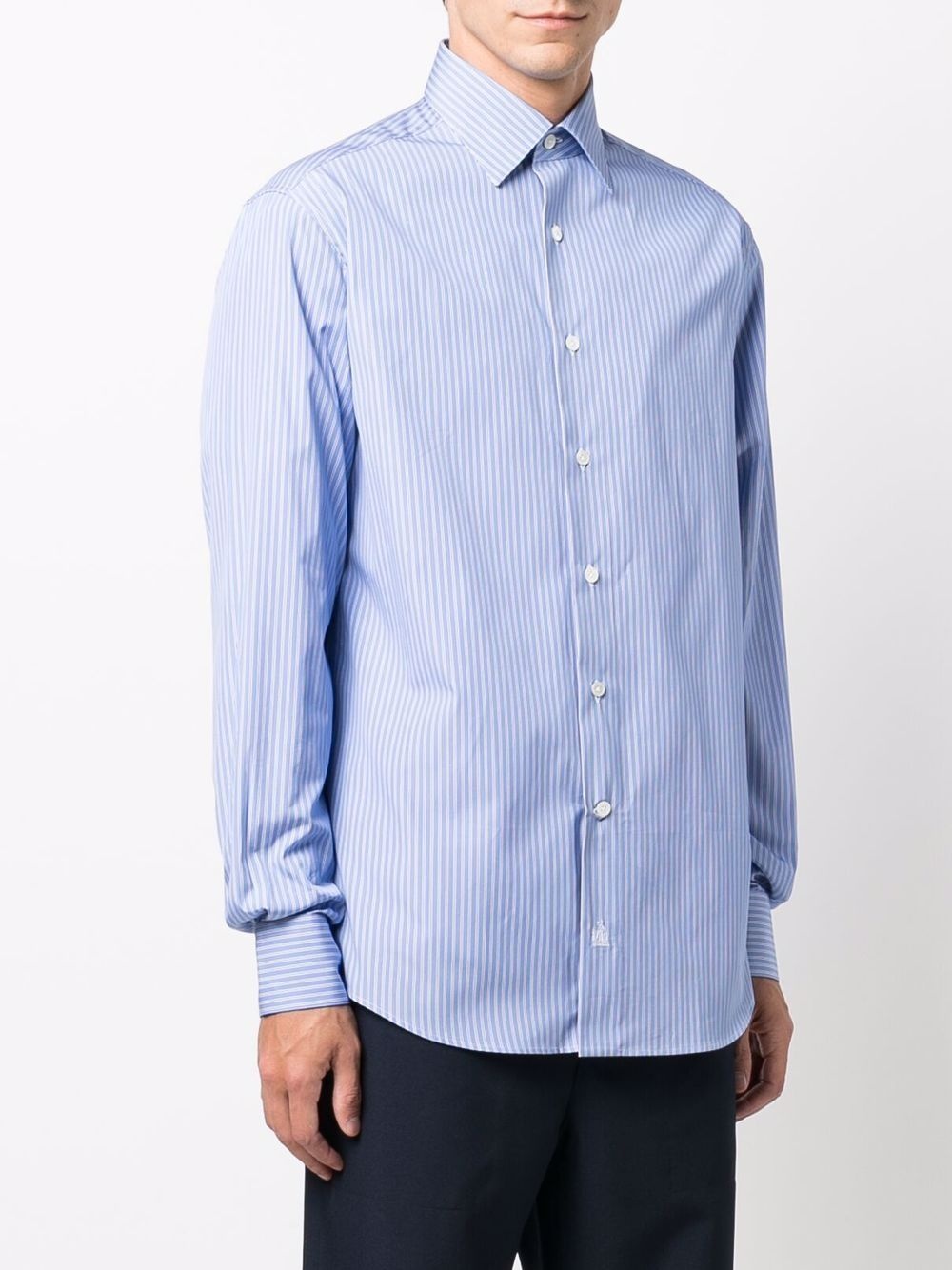 pinstriped long-sleeve shirt - 3