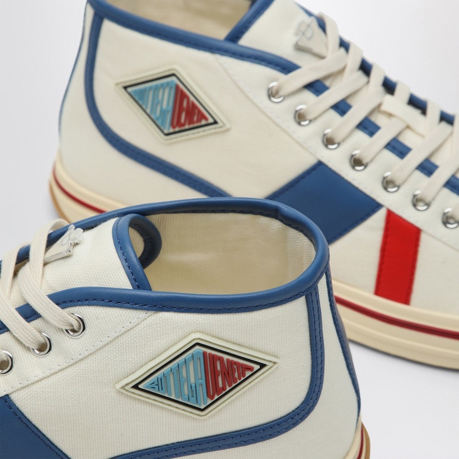 Bottega Veneta Men Eliot Sneakers In White/Red/Blue - 5