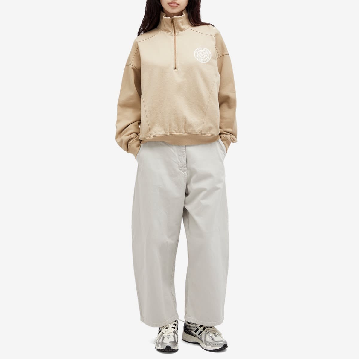 Sporty & Rich Paris Country Club Quarter Zip Sweatshirt - 6