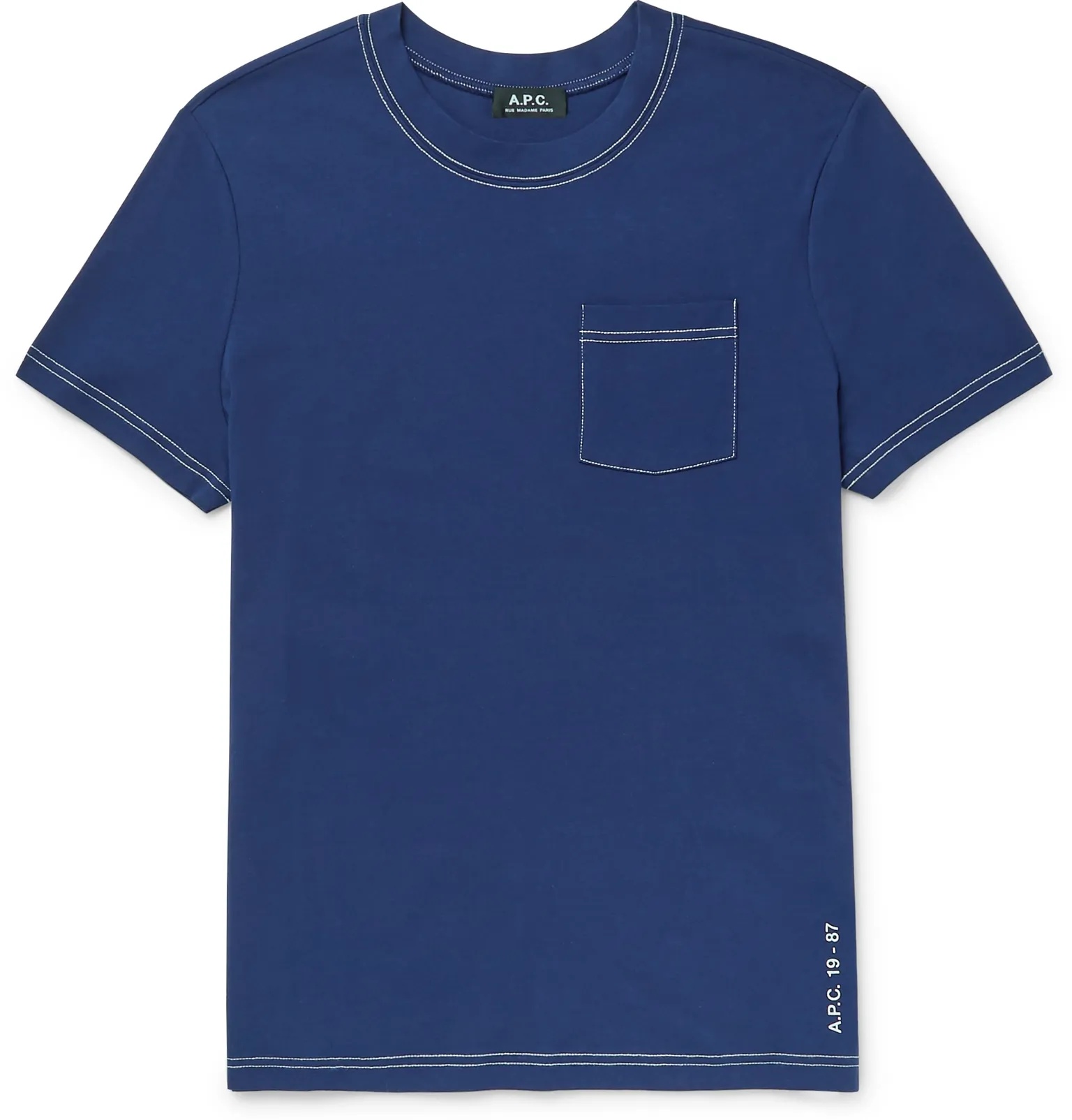 Axel Contrast-Stitched Cotton-Jersey T-Shirt - 1