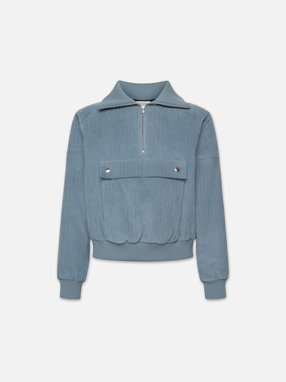 Corduroy Half Zip Jacket in Blue - 1
