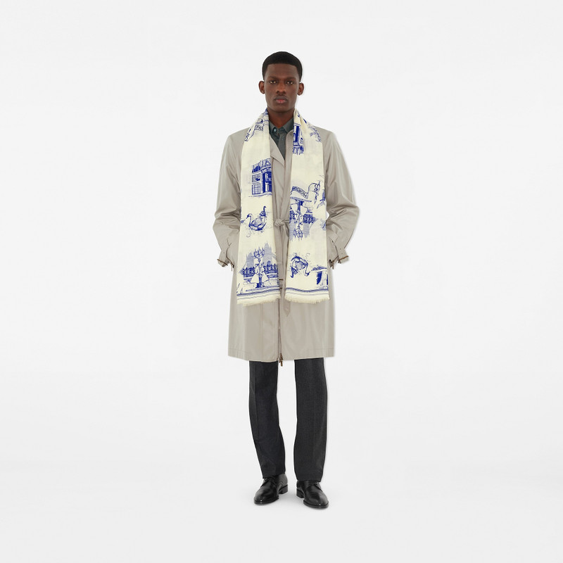 London Landmarks Wool Silk Scarf 4