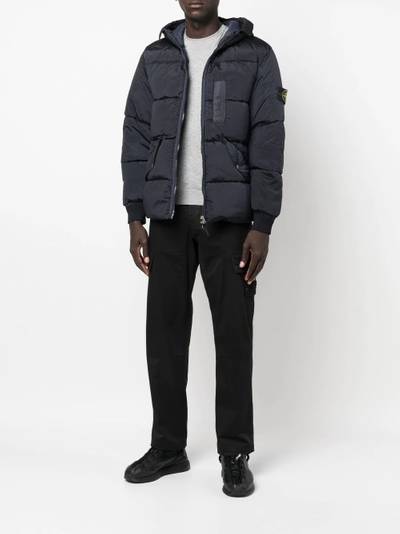 Stone Island Compass logo-patch padded jacket outlook