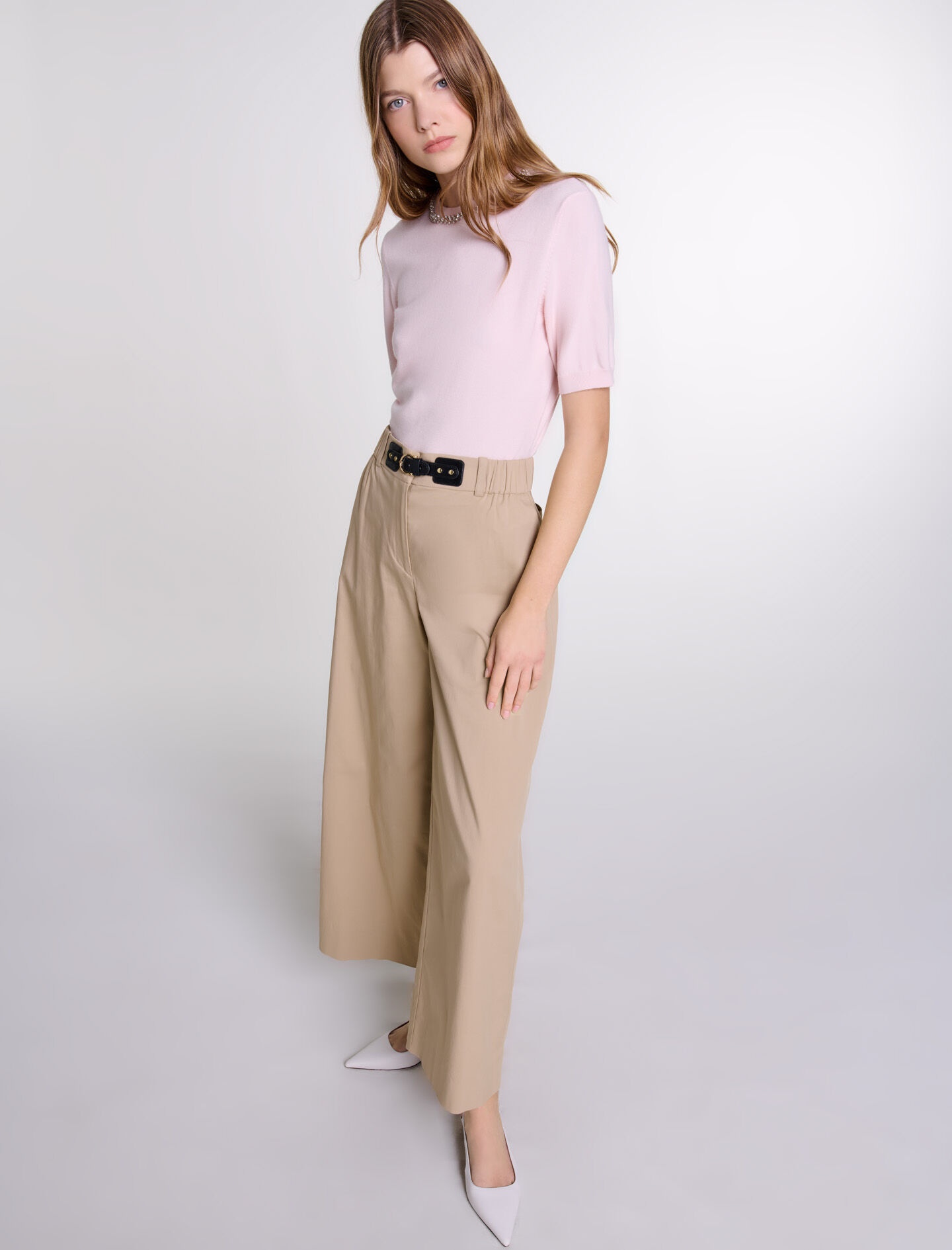Wide-leg cotton trousers - 5