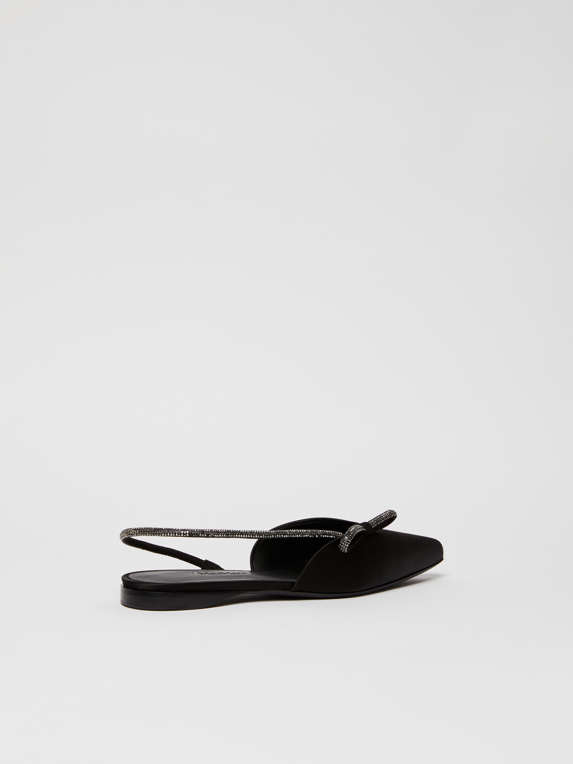 CRYSTALSLING Satin slingback ballet flats - 3