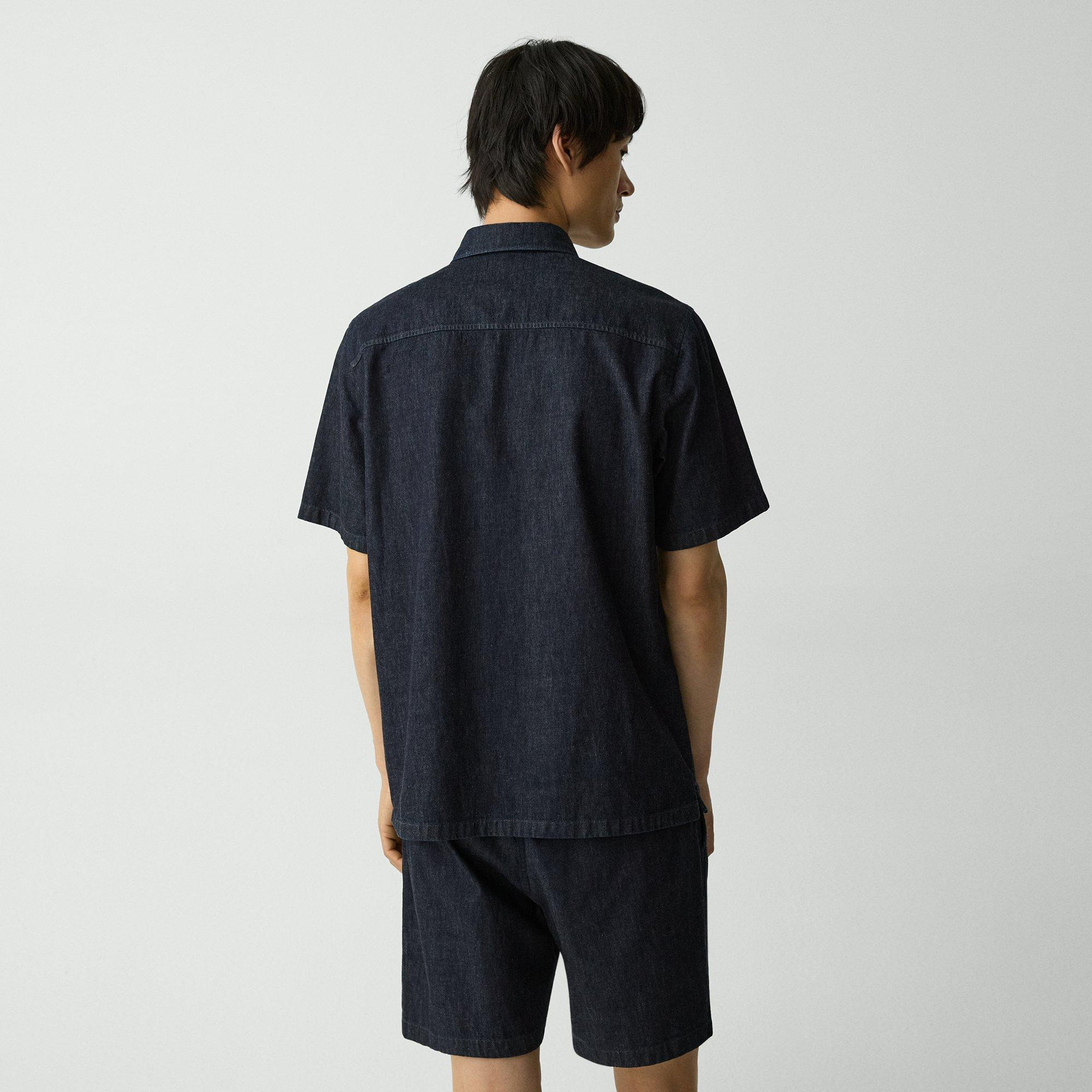 Noll Short-Sleeve Shirt in Summer Denim - 4