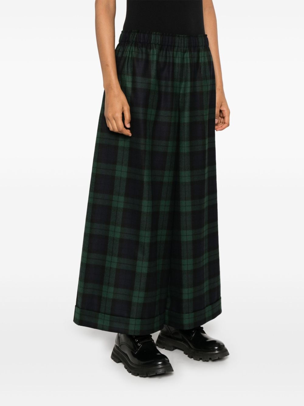 tartan-check trousers - 3