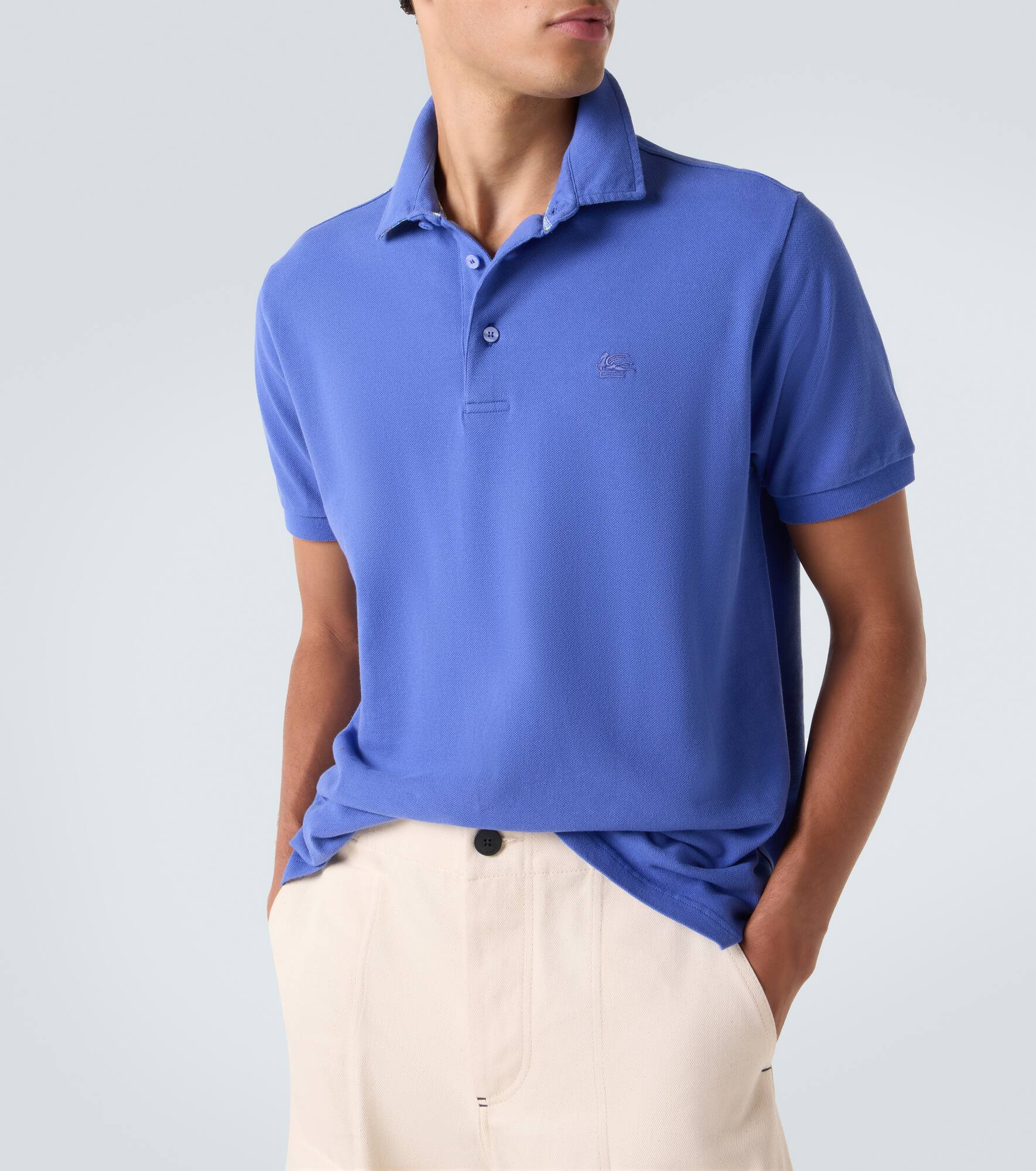 Pegaso cotton piqué polo shirt - 5