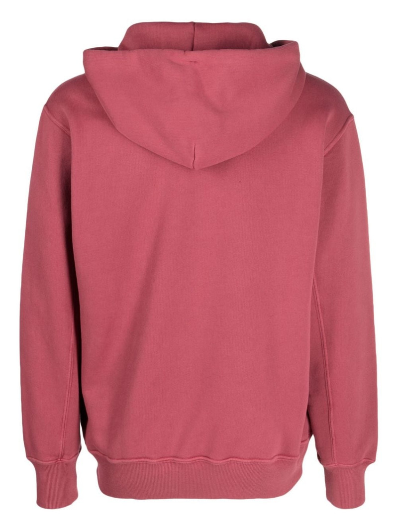 AUTRY logo-patch cotton hoodie outlook