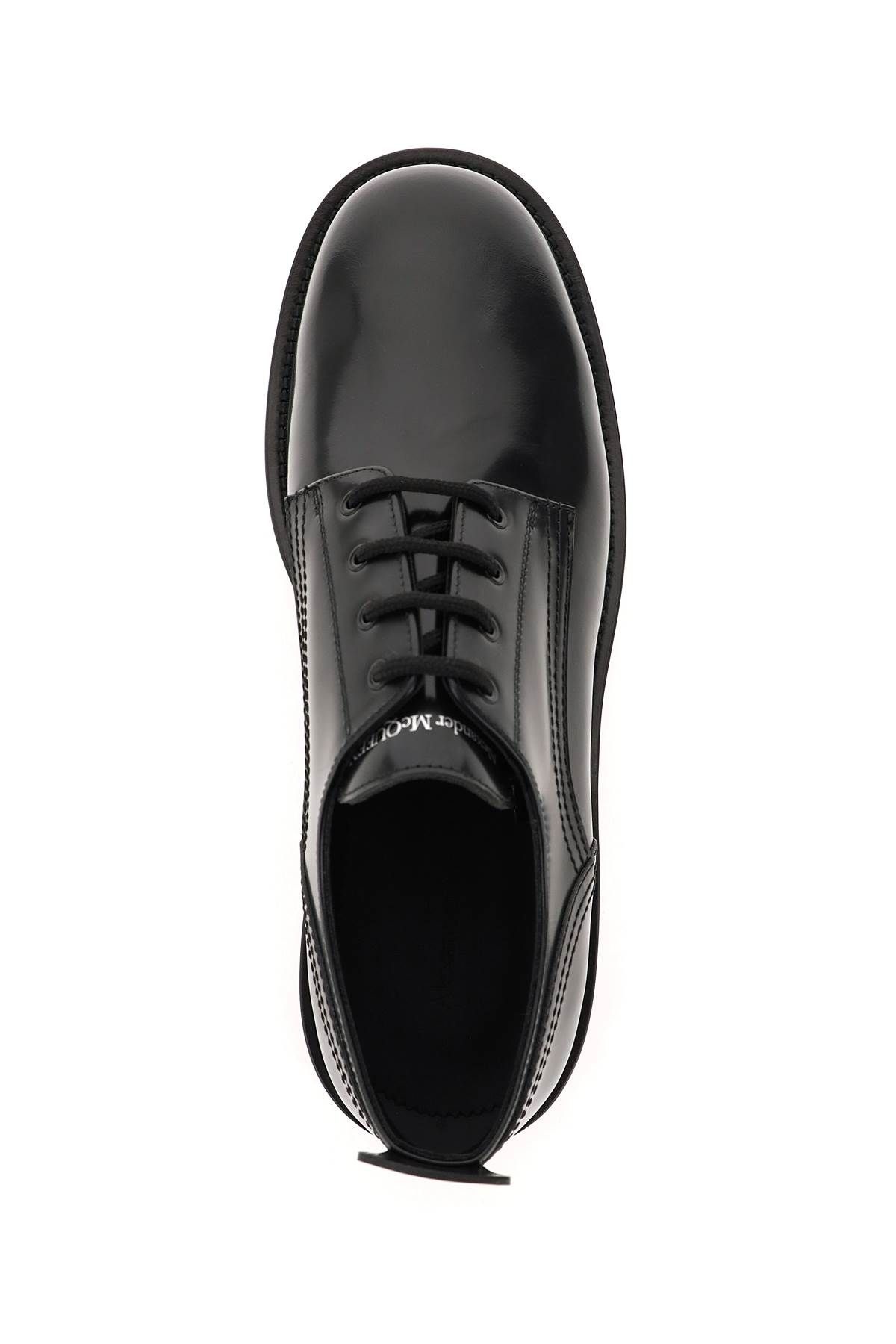 BRUSHED LEATHER LACE-UP SHOES - 3