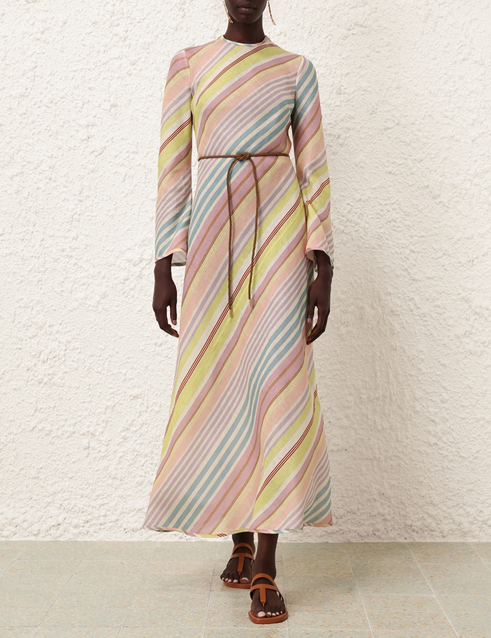 Zimmermann HALLIDAY BIAS LONG DRESS | REVERSIBLE