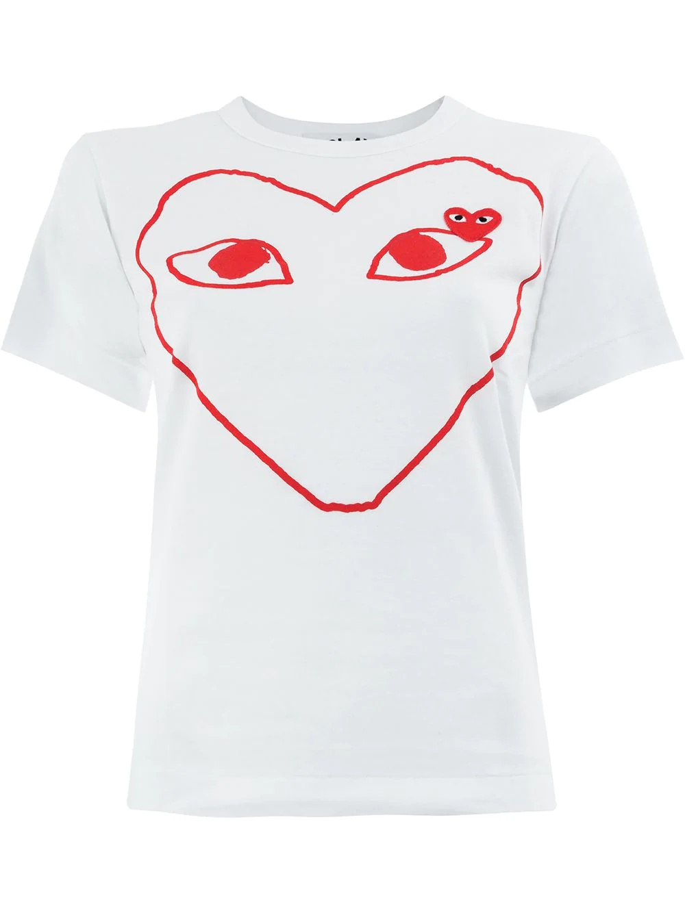 heart print T-shirt - 1