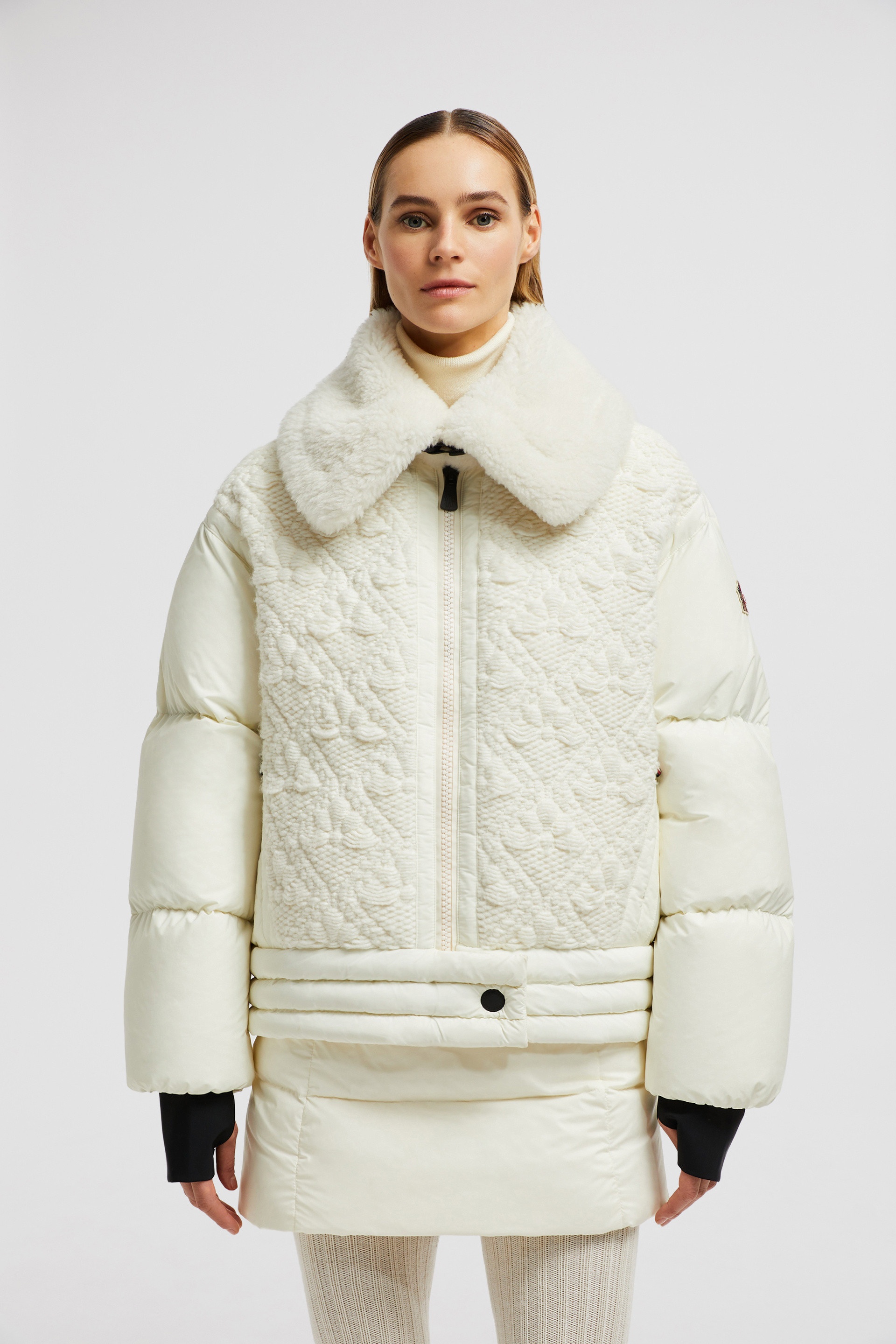 Risoul Wool & Shearling Short Down Jacket - 3